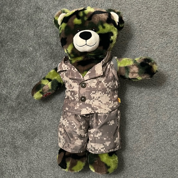 Build a bear military camo bear with multi cam outfit 18” - Picture 1 of 6
